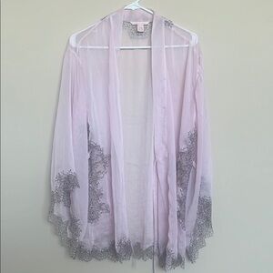 Victoria’s Secret Sheer Lace Trim Robe